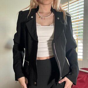 White House Black Market Moto Style Blazer Jacket - Size 12